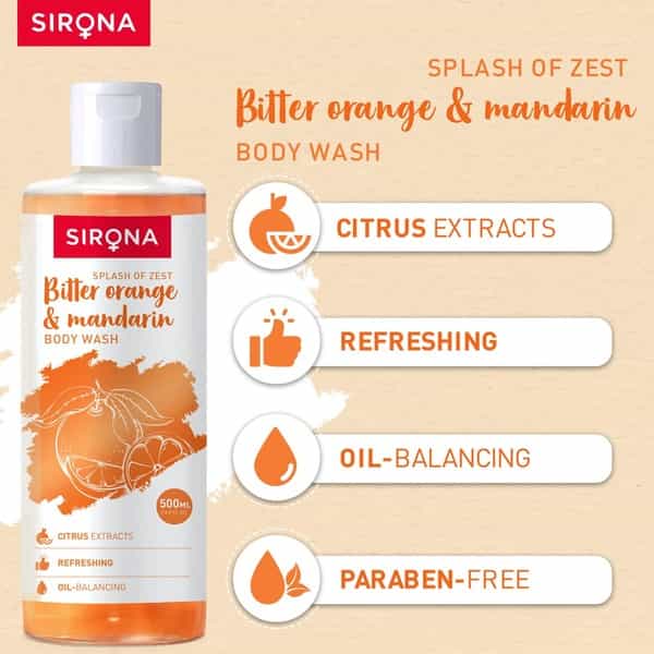 Sirona Body Wash With Bitter Orange And Mandarin - 500Ml
