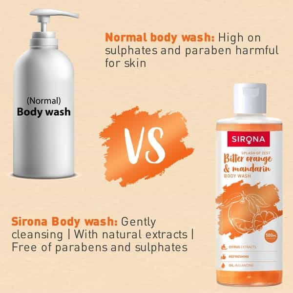 Sirona Body Wash With Bitter Orange And Mandarin - 500Ml