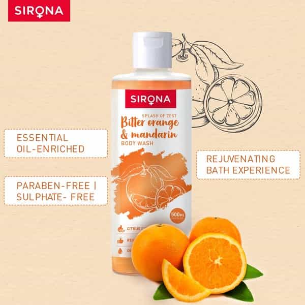 Sirona Body Wash With Bitter Orange And Mandarin - 500Ml