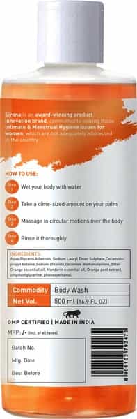 Sirona Body Wash With Bitter Orange And Mandarin - 500Ml