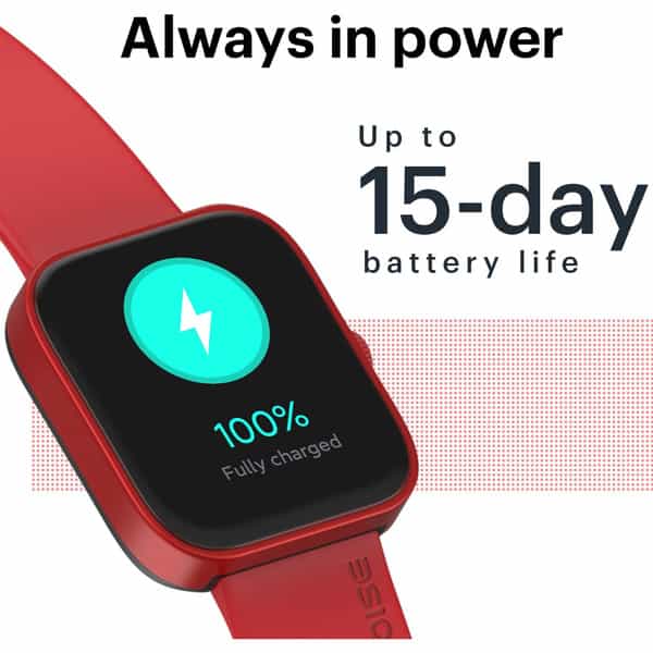 Noise Colorfit Caliber Smartwatch (Classic Red)