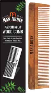 Man Arden Natural Kacchi Neem Wood Hair Comb For Healthy Scalp