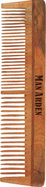 Man Arden Natural Kacchi Neem Wood Hair Comb For Healthy Scalp