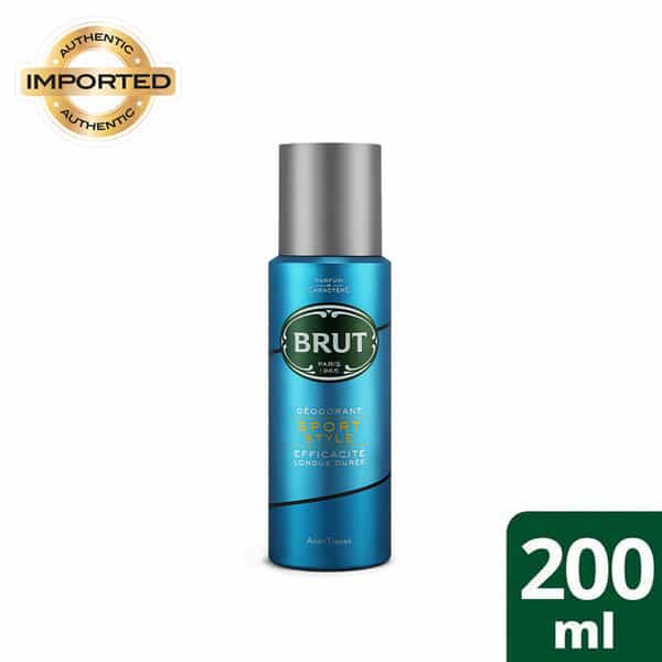 Brut Sport Style Deodorant Spray For Men Long-Lasting Athletic Fragrance 200 Ml