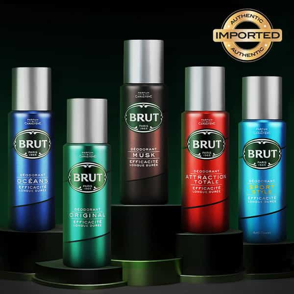 Brut Sport Style Deodorant Spray For Men Long-Lasting Athletic Fragrance 200 Ml