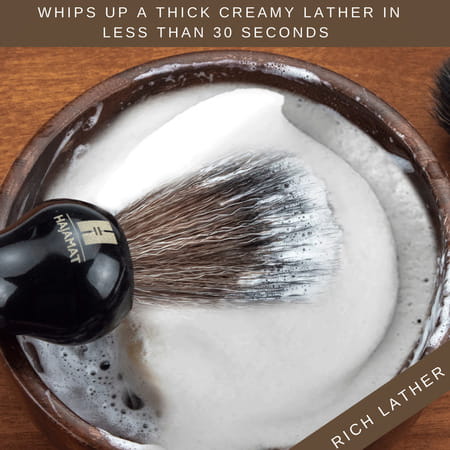 Hajamat Moisturizing Shaving Soap With Shea Butter- Smoky Leather -75 Gm- No Post Shave Dryness