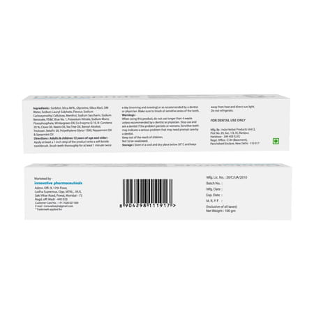 Dentopride Sensitive Toothpaste | Herbal Protection For Sensitive Teeth | (100 Gm Pack Of 4)