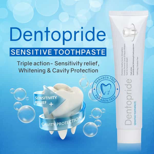 Dentopride Sensitive Toothpaste | Herbal Protection For Sensitive Teeth | (100 Gm Pack Of 4)