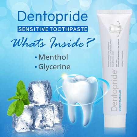 Dentopride Sensitive Toothpaste | Herbal Protection For Sensitive Teeth | (100 Gm Pack Of 4)