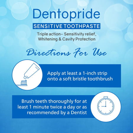Dentopride Sensitive Toothpaste | Herbal Protection For Sensitive Teeth | (100 Gm Pack Of 4)