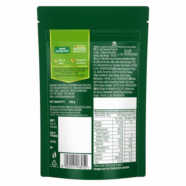 Tata Sampann Premium Anjeer (Dried Figs)| 200G