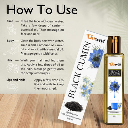 Go Woo 100% Pure Black Cumin Carrier Oil And Weight Loss