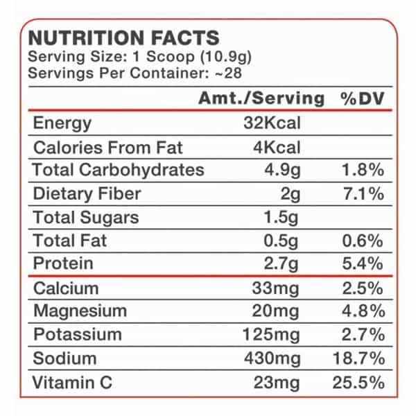 Vitrovea Amazing Greens Organic Raw Super Greens Powder Whole Food W/10 Superfoods - Jaljeera - 300G