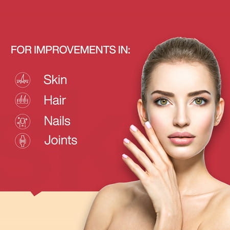 Myfitfuel Hydrolyzed Bovine Collagen + Glucosamine, Hyaluronic, Biotin, Zinc Vitaminc (100g, Orange)