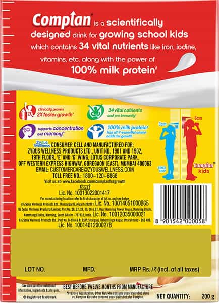 Complan Nutrition Drink Kesar Badam 200G Refill