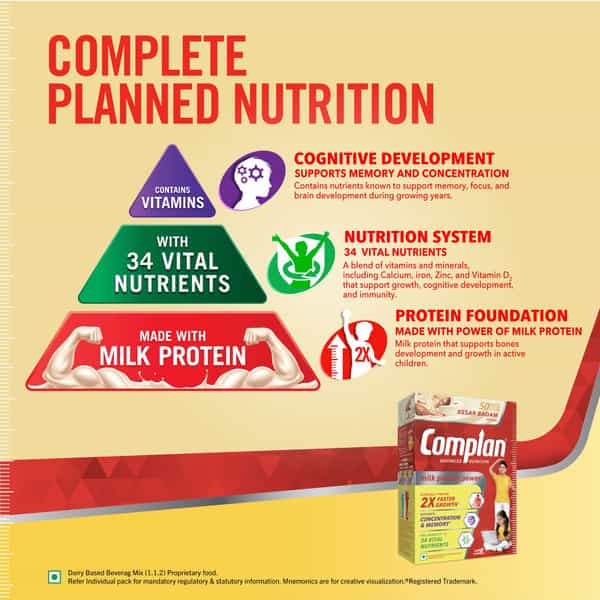 Complan Nutrition Drink Kesar Badam 200G Refill