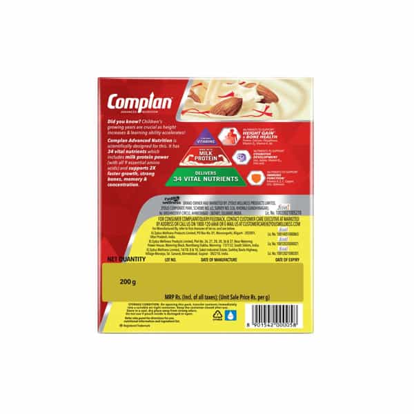 Complan Nutrition Drink Kesar Badam 200G Refill