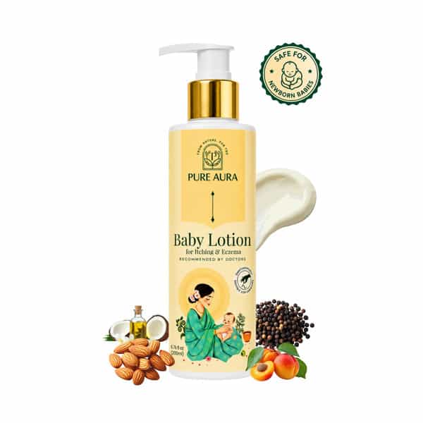 Pure Aura Baby Lotion For Itching & Eczema Relief | Ayurvedic & Chemical-Free 200Ml