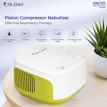 Dr. Odin Ong 101 Portable Nebulizer Machine For Child And Adult | Make In India | White & Green