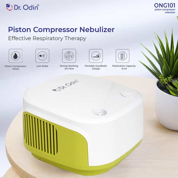 Dr. Odin Ong 101 Portable Nebulizer Machine For Child And Adult | Make In India | White & Green