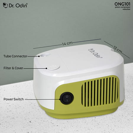 Dr. Odin Ong 101 Portable Nebulizer Machine For Child And Adult | Make In India | White & Green