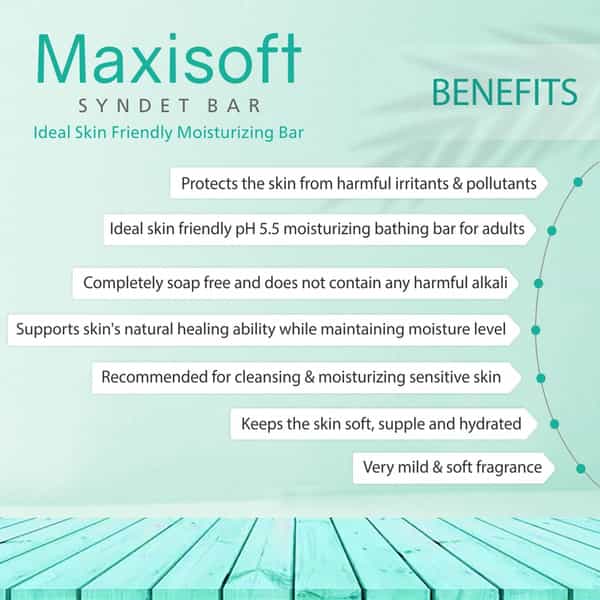 Maxisoft Syndet Bar Ph 5.5 | 75 Gm | Pack Of 6