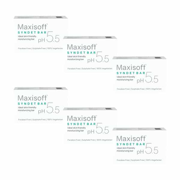Maxisoft Syndet Bar Ph 5.5 | 75 Gm | Pack Of 6