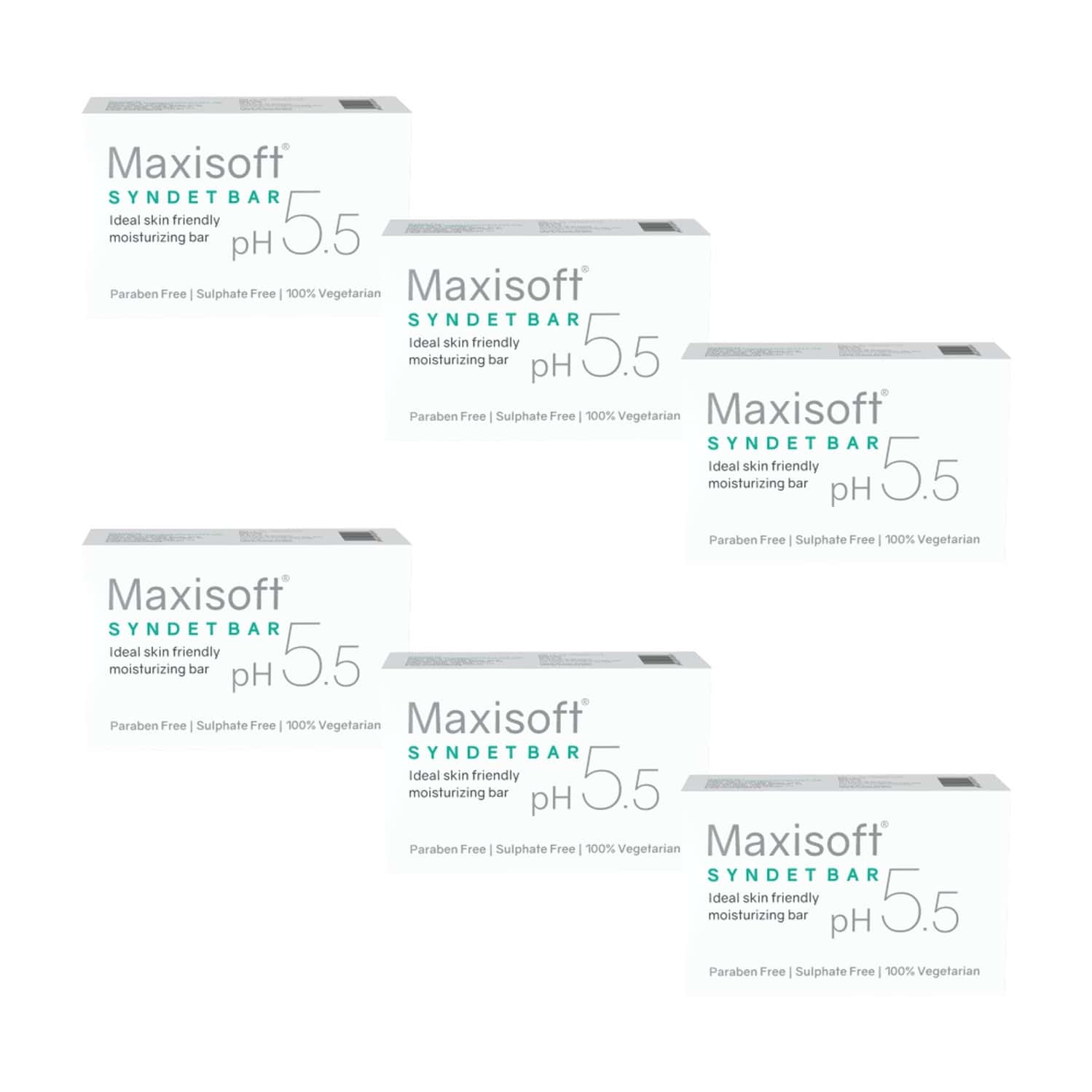 Maxisoft Syndet Bar Ph 5.5 | 75 Gm | Pack Of 6