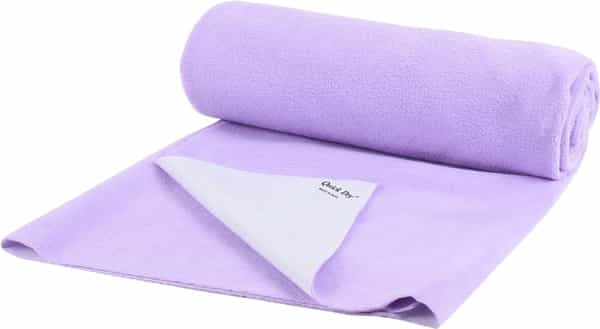 Quick Dry Baby Bed Protector Plain Lilac Medium 100 X 70 Cms