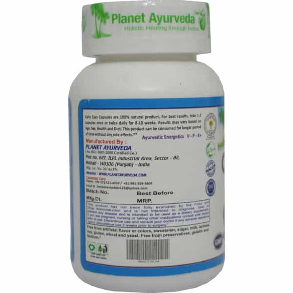 Planet Ayurveda Calm Easy - 60 Capsules
