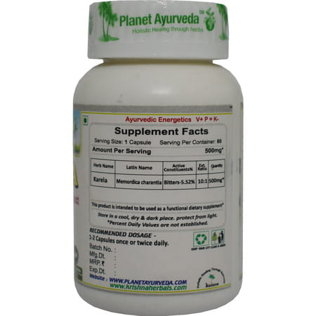 Planet Ayurveda Karela Capsules - 60 Capsules