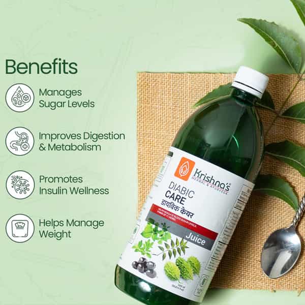 Krishna's Diabic Care Juice 1 Litre | Clinically Proven Formula For Diabetic Wellness