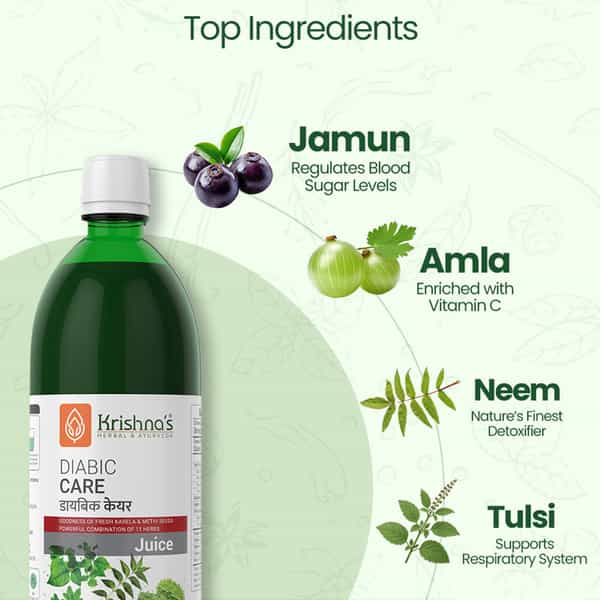 Krishna's Diabic Care Juice 1 Litre | Clinically Proven Formula For Diabetic Wellness