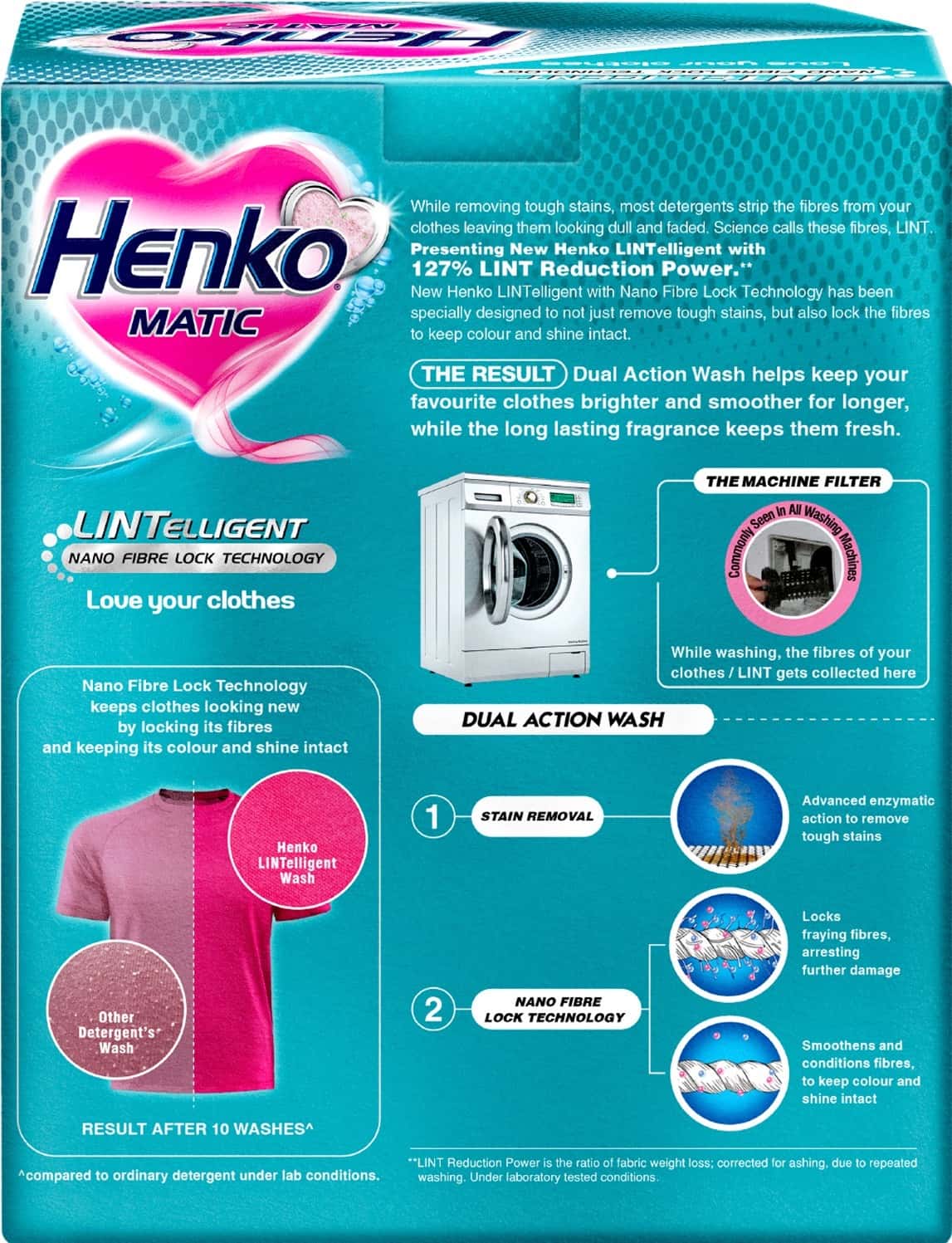 Buy HENKO MATIC FRONT LOAD DETERGENT POWDER 1 KG Online & Get Upto 60