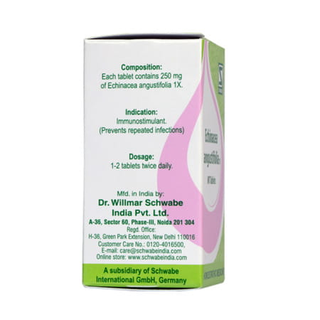 Dr. Willmar Schwabe India Echinacea Angustifolia 1x Mt Tablet 20 Gm