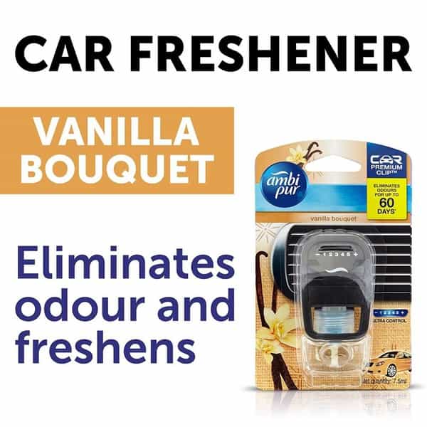 Ambipur Vanilla Car Air Freshener Starter Kit - 7.5Ml