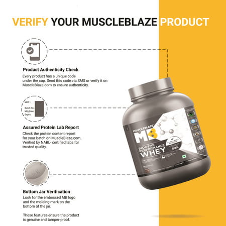 Muscleblaze Biozyme Whey (Triple Chocolate | 1.75kg) | 50% Higher Absorption | Eaf Certified
