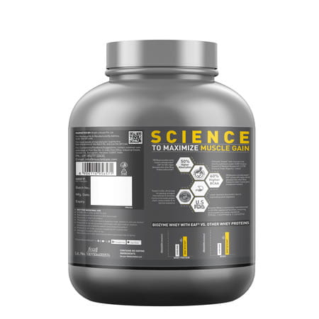 Muscleblaze Biozyme Whey (Triple Chocolate | 1.75kg) | 50% Higher Absorption | Eaf Certified