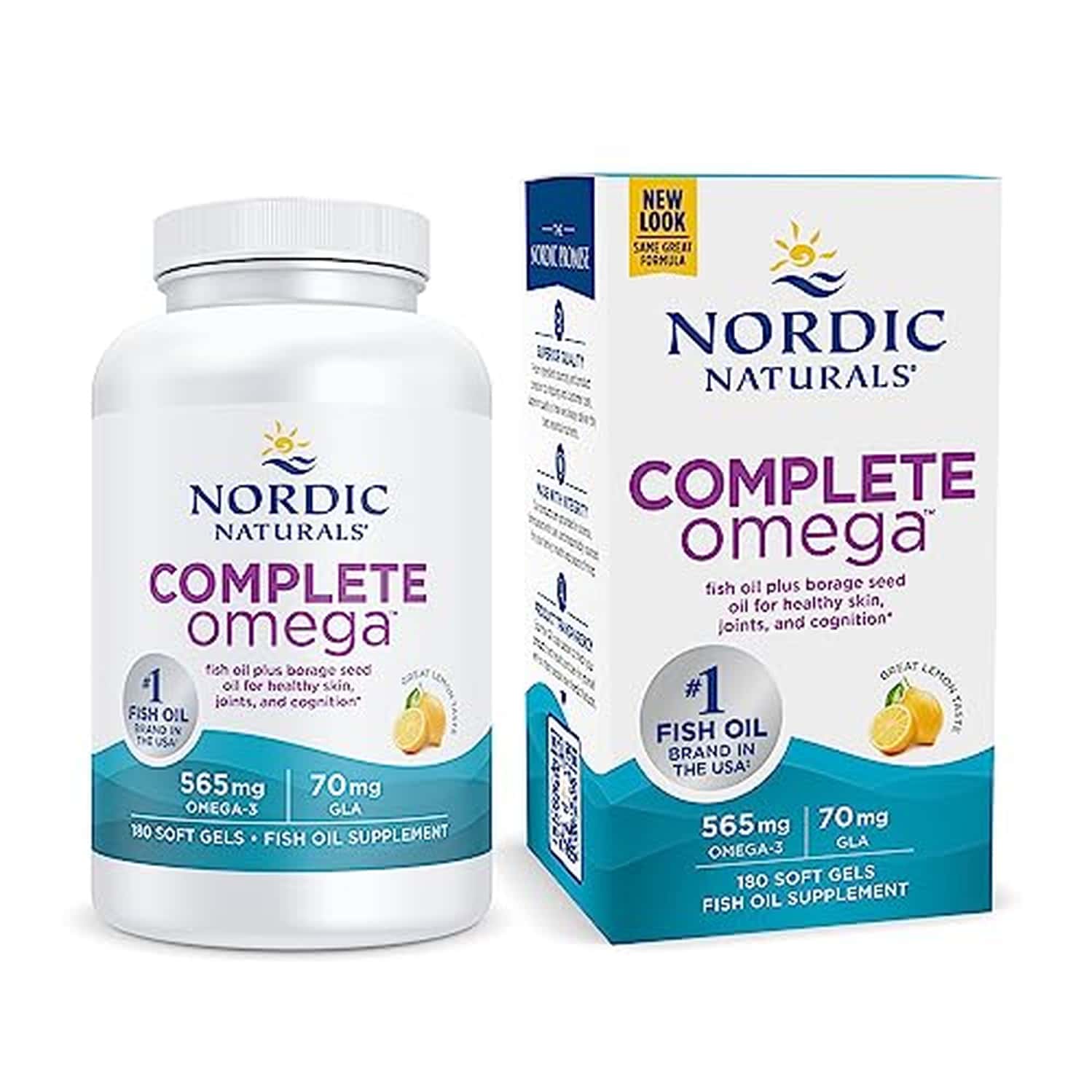 Nordic Naturals Complete Omega 3 Fish Oil 565 Mg Omega 3 Fish Oil Epa & Dha Lemon 180 Softgel
