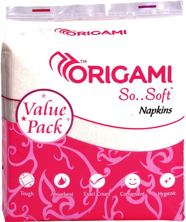 Origami So Soft Tissue Paper Napkin / Serviettes / Table Top / Value Pack Napkins - 30x30cm - 100'S