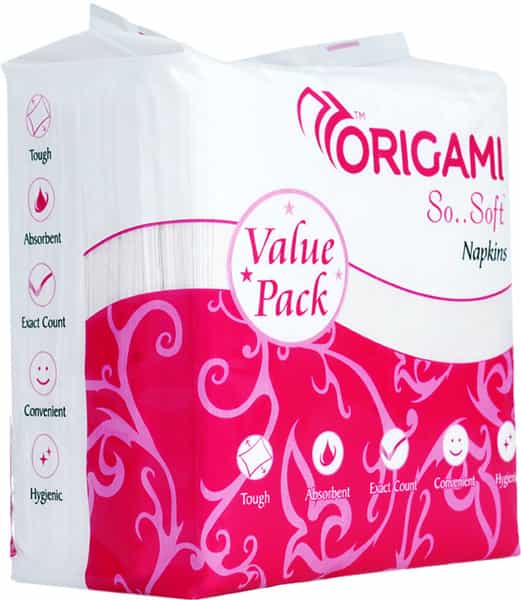 Origami So Soft Tissue Paper Napkin / Serviettes / Table Top / Value Pack Napkins - 30X30cm - 100'S