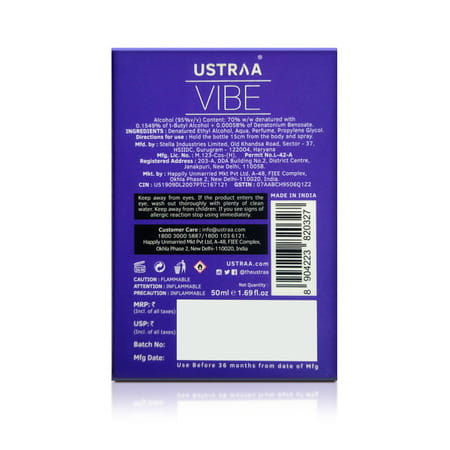 Ustraa Vibe Edt 50ml - Perfume For Men