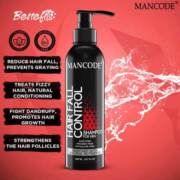 Mancode Hair Fall Control Shampoo 200Ml