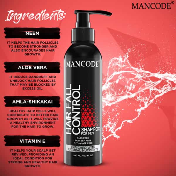 Mancode Hair Fall Control Shampoo 200Ml