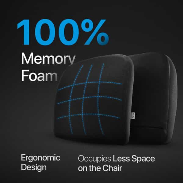 Frido Slim Lumbar Cushion For Back Rest Lumbar Support Relieves Back Pain Improves Posture