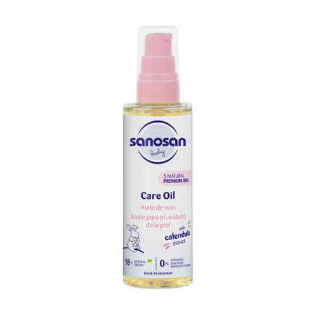 Sanosan Baby Care Oil | With Almond Oil Organic Olive Oil & Sunflower Seed Oil - 100ml