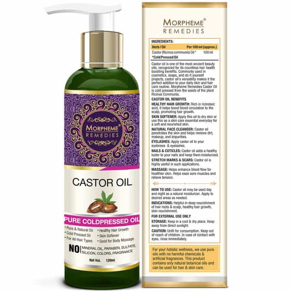 Morpheme Remedies Pure Coldpressed Castor Carrier Oil 120 Ml
