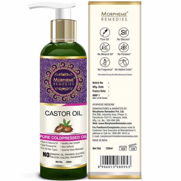 Morpheme Remedies Pure Coldpressed Castor Carrier Oil 120 Ml