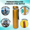 Outer Woods Insulin Cooler Bottle Case With 10 Mini Ice Gel Packs | 20+ Hrs Cooling | Large - Golden