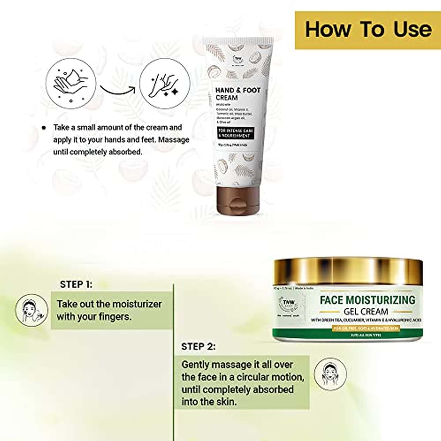 Buy TNWTHE NATURAL WASH FACE MOISTURIZING GEL CREAM (50G) AND HAND